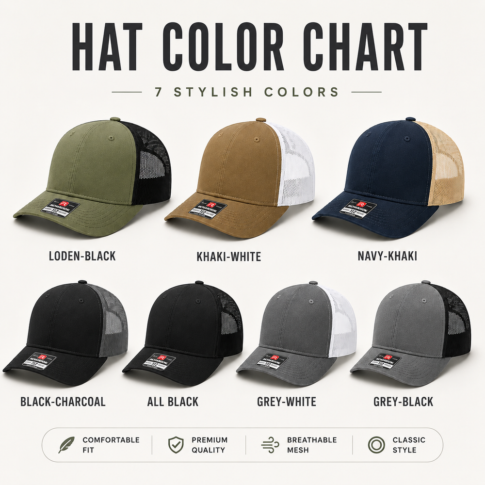 Leather Patch Hats size chart