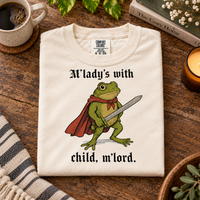 M’Lady’s With Child Frog Couple Shirts – Pregnancy Announcement
