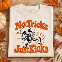 No Tricks Just Kicks Shirt – Baby Skeleton Mom to Be Tee