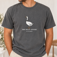 Mr. & Mrs. Silly Goose Shirts, Custom Date Matching Newlywed Tees, Honeymoon & Anniversary Couple Gift