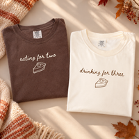 Thanksgiving Pregnancy Reveal Comfort Colors Shirts – Matching Couple