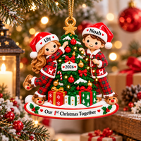 Personalized Pajama Couple Christmas Ornament – Our 1st Christmas Together