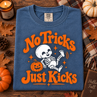 No Tricks Just Kicks Halloween Shirt, Funny Baby Skeleton Tee, Spooky Pregnancy Shirt, Halloween Mom To Be Gift