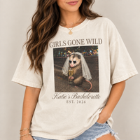 Girls Gone Wild Opossum Bachelorette Shirt, Funny Bride Tee, Custom Bach Party & Girls Trip Gift