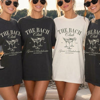 Custom Bach Club Bachelorette Party Shirts, Personalized Comfort Colors Tees, Matching Bride & Crew Shirts
