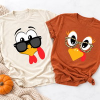 Matching Turkey Comfort Colors Shirts – Funny Thanksgiving Couple Gift