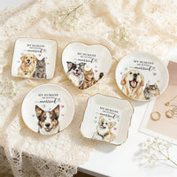 Personalized My Humans Are Getting Married pet jewelry dish shape options