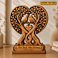 Personalized Couple Wooden Plaque - Wedding Gift, Anniversary Gift For Couple