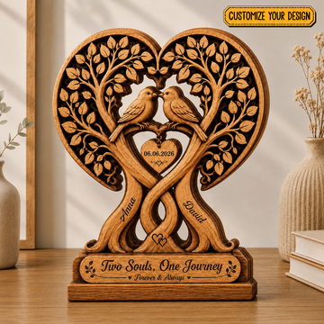 Personalized Couple Wooden Plaque - Wedding Gift, Anniversary Gift For Couple
