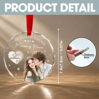 Round crystal ornament size and 6 mm thickness details