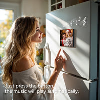 Custom Photo & Song Fridge Magnet, Personalized Couple Music Keepsake, Newlywed Keepsake, Anniversary Gift