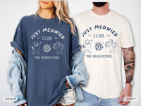 Personalized Just Meowied Club Shirt, Custom Cat Wedding Comfort Colors Tee image 7
