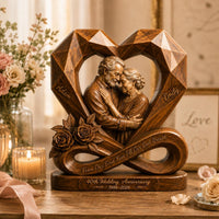 Personalized Couple Photo Infinity Heart Wooden Block, Custom Anniversary Gift image 10