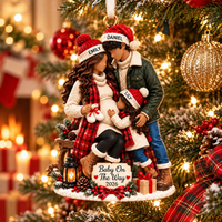 Personalized Baby on the Way Family Ornament – Christmas Pregnancy Reveal