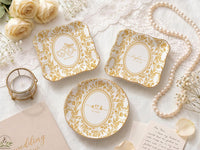 Personalized Toile Wedding Jewelry Dish, Custom Initials Ceramic Ring Dish image 12