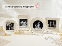 Personalised Photo Trinket Dish with Stand: Custom Jewelry Ring Dish, Wedding Gift, Bridesmaid Proposal, Trinket Tray for Best Friend/Bestie