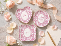 Personalized Toile Wedding Jewelry Dish, Custom Initials Ceramic Ring Dish image 13