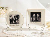 Personalised Photo Trinket Dish with Stand: Custom Jewelry Ring Dish, Wedding Gift, Bridesmaid Proposal, Trinket Tray for Best Friend/Bestie