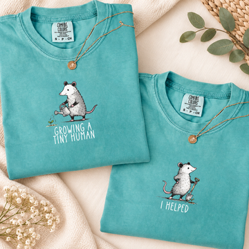 Pregnancy Opossum Mom and Dad Announcement Shirts, Funny Opossum Baby Reveal Tees, Expecting Parents Gift