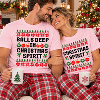 Balls Deep In Christmas Spirit Couple Shirts – Matching Christmas Gift