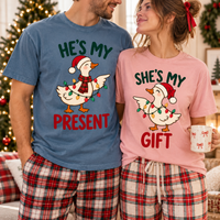 Christmas Goose Couple Comfort Colors Shirts – Funny Matching Holiday Gift