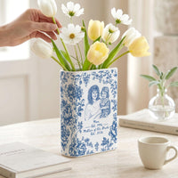 Personalized mother of the bride ceramic book vase image 16