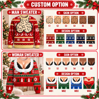 Funny Jingle Balls Christmas Sweater, Dirty Ugly Sweater Couple Shirt, Naughty Holiday Party Outfit, Matching 3D Ugly Tee