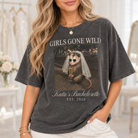 Girls Gone Wild Opossum Bachelorette Shirt, Funny Bride Tee, Custom Bach Party & Girls Trip Gift