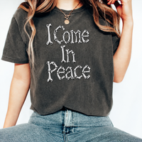 Funny Dirty Couples Shirts, I Come In Peace Skeleton Matching Tees, Spooky Halloween Couple Gift, Inappropriate Humor Tshirts Bred N Fed