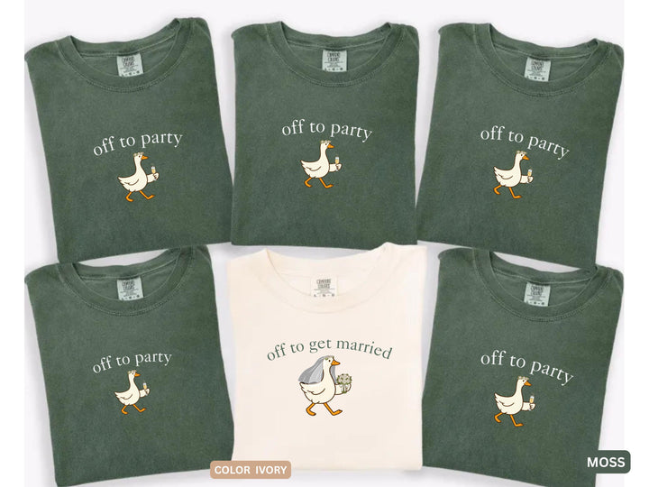 Off To Party Goose Shirt, Funny Bachelorette Comfort Colors Tee image 1