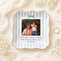 Custom Photo Jewelry Dish for Mom, Mother of the Bride or Groom Wedding Gift