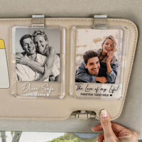 Personalized Couple Photo Car Visor Clip, Custom Drive Safe Keepsake image 1