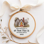 Personalized New Home Embroidered Christmas Ornament: Custom Photo 2
