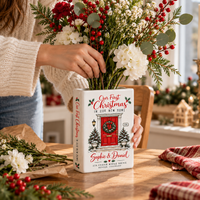 First Christmas New Home book vase personalized with names and full address