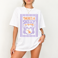 There's A Skelly In My Belly Shirt, Halloween Pregnancy Announcement Tee, Skeleton Baby Reveal, Maternity Shirt For Mom To Be