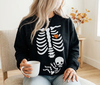 Halloween Skeleton Pregnancy Sweatshirt Hoodies, Baby Maternity Sweater, Funny Pregnancy Announcement Hoodies