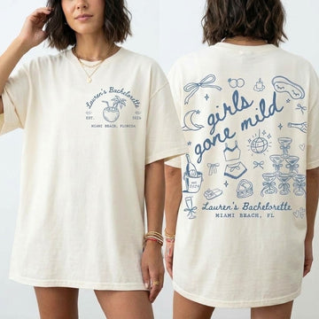Girls Gone Mild Custom Bachelorette Shirt, Spa Party PJ Weekend Tee, Bridesmaid Girls Night Gift
