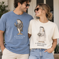 Funny Just Married Fish Shirts – Matching Newlywed Honeymoon Tees