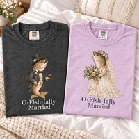O-Fish-Ially Married Fish Couple Shirts – Bride & Groom Tees