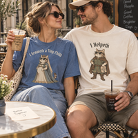 Funny Cat Pregnancy Couple Shirts for Expecting Parents, Medieval Cat Mom Dad Matching Tees, Pregnancy Announcement Gift
