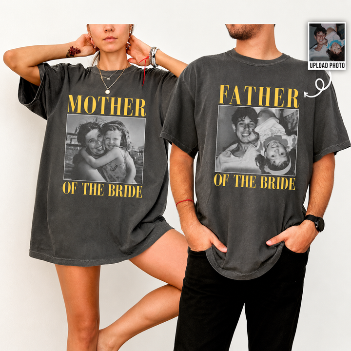 Mother Of The Bride Shirt,Father Of The Bride Shirt, Custom Vintage Photo Shirt, Wedding Gift For Dad,Father of Bride Tee