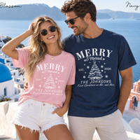 Personalized Merry & Married Couple Shirts – First Christmas As Mr & Mrs