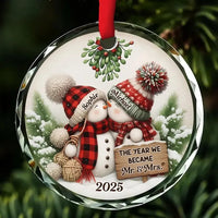 Personalized First Christmas as Mr and Mrs Ornament, Custom Couple Names and Year, Newlywed Wedding Gift