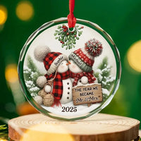 Personalized First Christmas as Mr and Mrs Ornament, Custom Couple Names and Year, Newlywed Wedding Gift