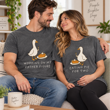 Thanksgiving Goose Pregnancy Announcement Couple Shirts
