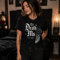 Matching Til Death Mr & Mrs Shirts for Wedding, Custom Year Gothic Couple T-Shirts, Newlywed Gift for Bride Groom, Halloween Wedding Shirts