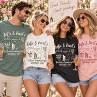 Personalized Exclusive Commemorative Wedding Shirt, Custom Couple Names & Date Tee, Wedding Toss Shirt, Reception Guest & Bridal Party Gift