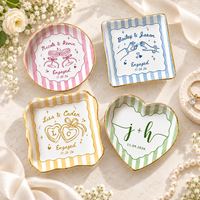 Personalized Engagement Ring Dish for Couple, Custom Names & Date Ring Holder, Bride to Be Gift, Wedding Ring Dish