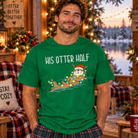 His & Her Otter Half Shirts – Funny Christmas Couple Gift