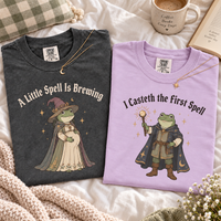 A Little Spell Is Brewing Frog Pregnancy Couple Shirts